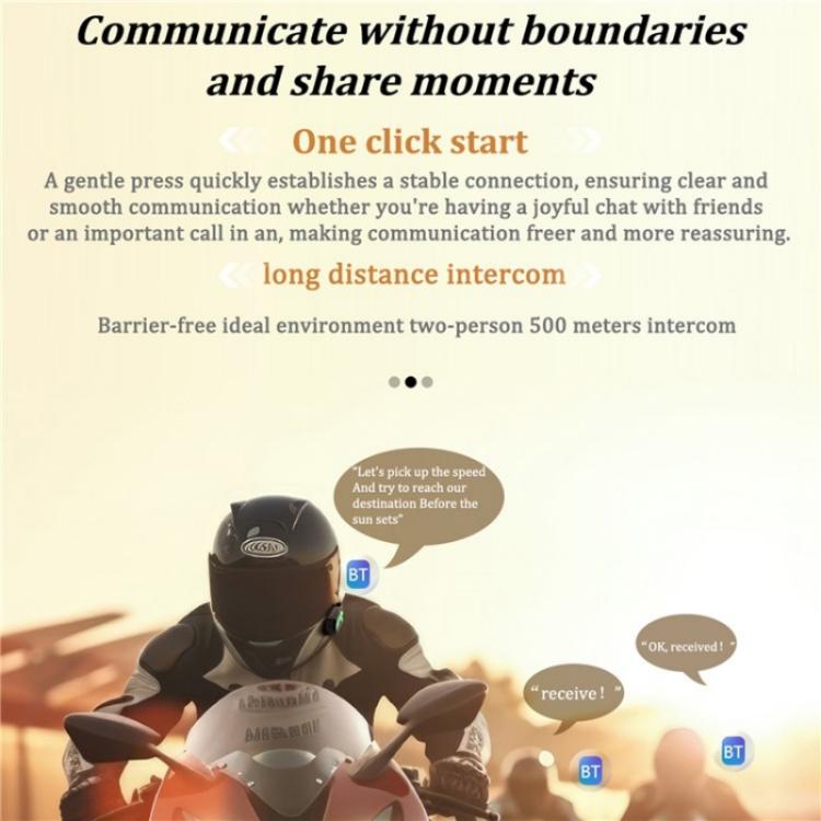 BT26 Outdoors Waterproof 500m Intercom Motorcycle Helmet Bluetooth Headset, BT26