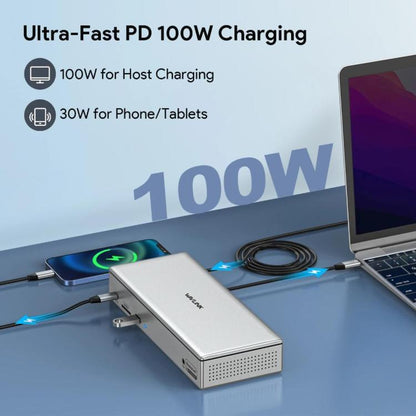 WAVLINK UG69PD12 DisplayLink Docking Station Quad  Monitors For Laptops M1 / M2 / Mac & Windows, US Plug, UK Plug, EU Plug
