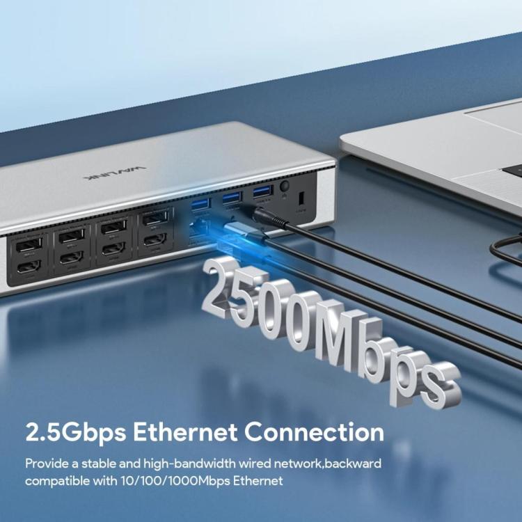 WAVLINK UG69PD12 DisplayLink Docking Station Quad  Monitors For Laptops M1 / M2 / Mac & Windows, US Plug, UK Plug, EU Plug