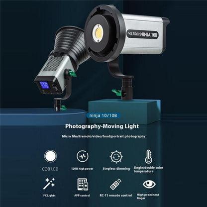 VILTROX Ninja 10 5600K Professional Photography Studio Fill Light 120W LED Video Light, US Plug, UK Plug, EU Plug