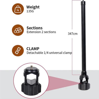 JMARY MT-21 Aluminum Alloy Tripod Extension Rod Desktop Livestream Shooting Arm, MT-21