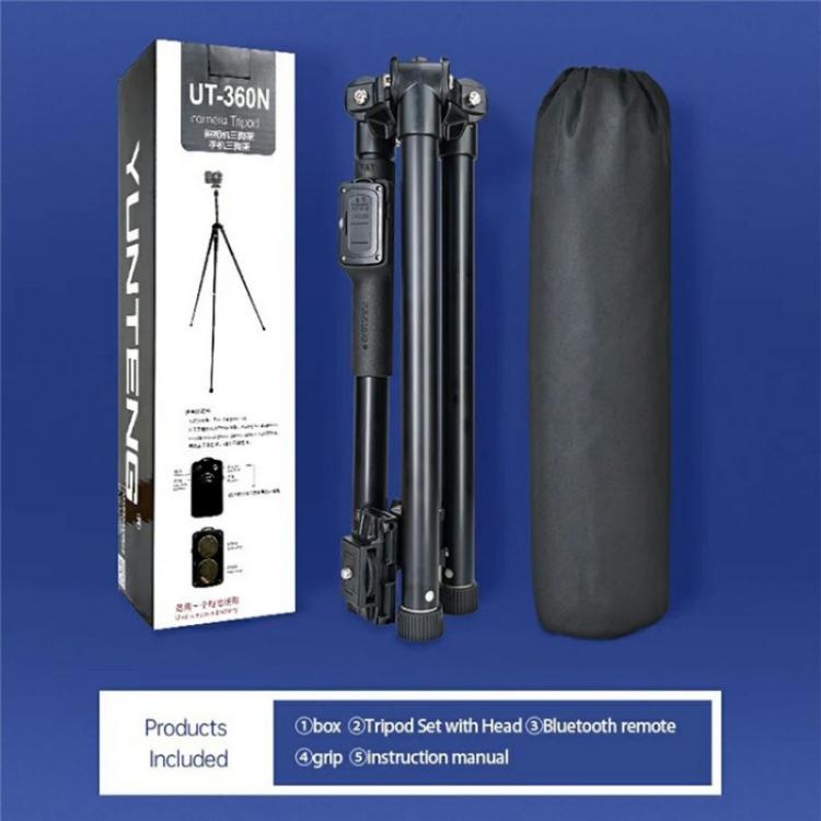 YUNTENG UT-360N Outdoor Photography Live Streaming Selfie Stand Camera Phone Tripod, UT-360N