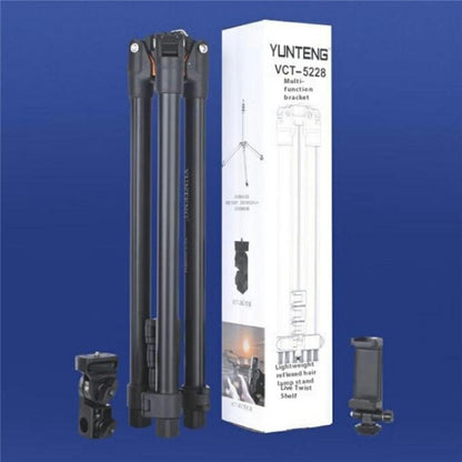 YUNTENG VCT-5228 Photography Live Streaming Aluminum Alloy Extendable Tripod, VCT-5228