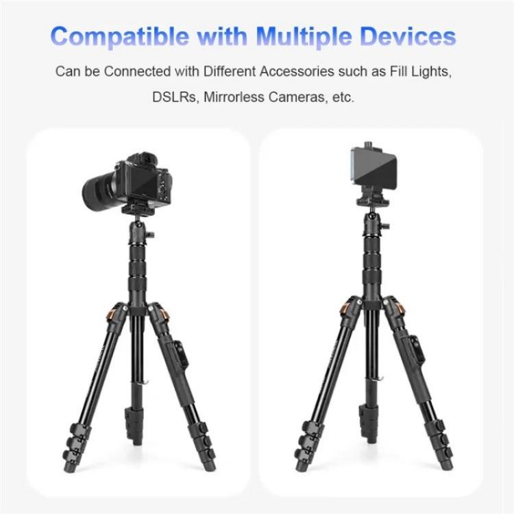 YUNTENG VCT-180 Selfie Stick Foldable Photography Camera Tripod Live Streaming Stand, VCT-180