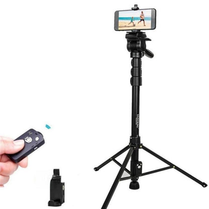 YUNTENG 638 Aluminum Alloy Extendable Stand Phone Holder Camera Tripod Monopod, 638