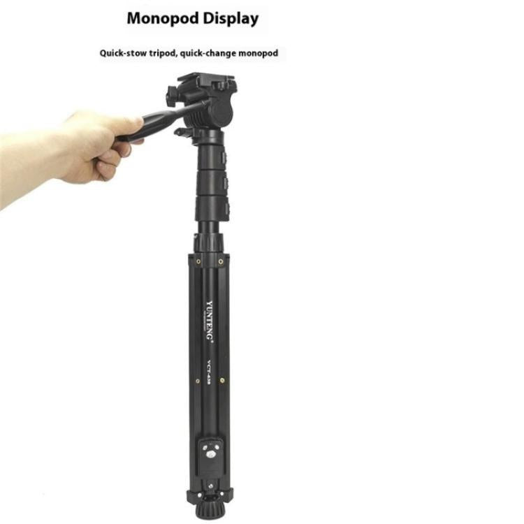 YUNTENG 638 Aluminum Alloy Extendable Stand Phone Holder Camera Tripod Monopod, 638