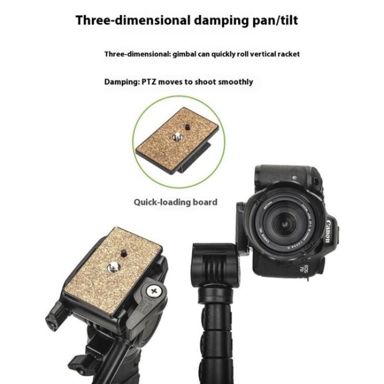 YUNTENG 638 Aluminum Alloy Extendable Stand Phone Holder Camera Tripod Monopod, 638