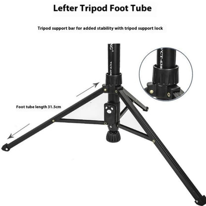 YUNTENG 638 Aluminum Alloy Extendable Stand Phone Holder Camera Tripod Monopod, 638