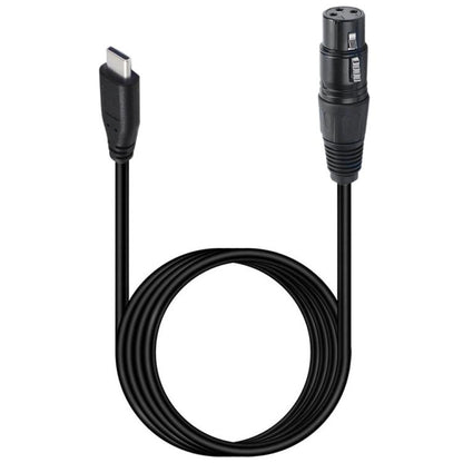 JUNSUNMAY Microphone Phone Audio Adapter Cable, Length: 1m, Type-C Male to XLR Female, Type-C Male to XLR Male
