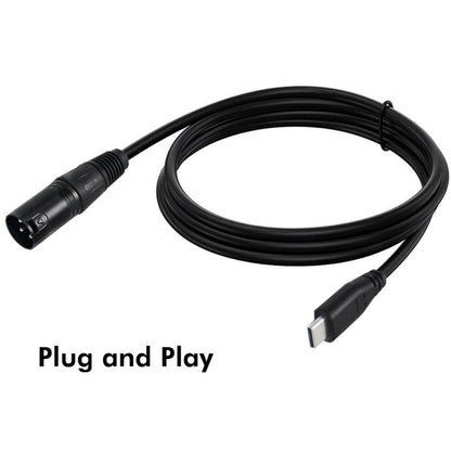 JUNSUNMAY Microphone Phone Audio Adapter Cable, Length: 1m, Type-C Male to XLR Female, Type-C Male to XLR Male