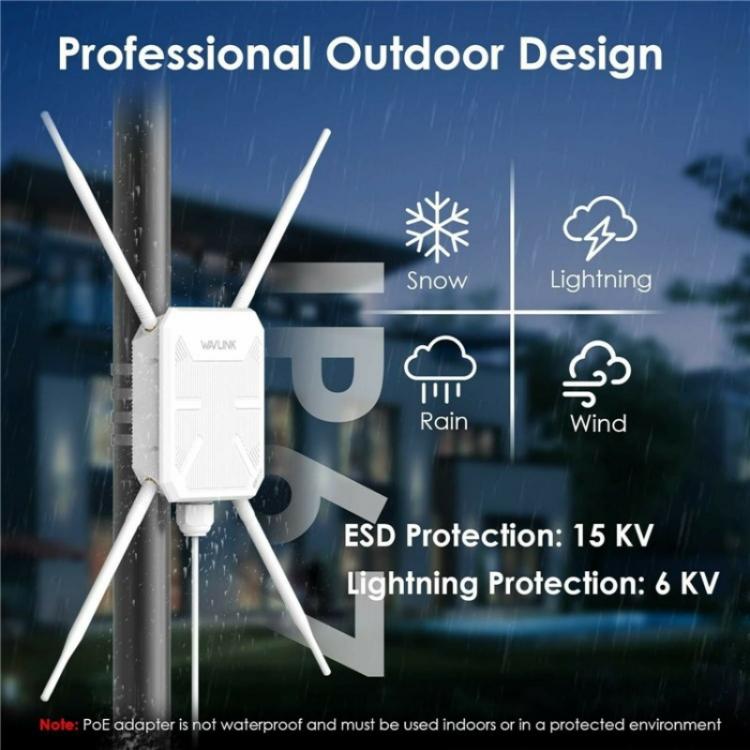 WAVLINK WN588HA2 AP Repeater WiFi Signal Booster AC1200 Dual Band WiFi Extender, US Plug, UK Plug, EU Plug, AU Plug