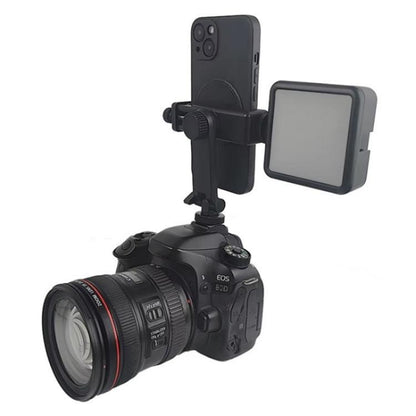 KY18 Live Streaming Photography DSLR Camera Rotating Cellphone Clamp Cold Shoe Mount, KY18