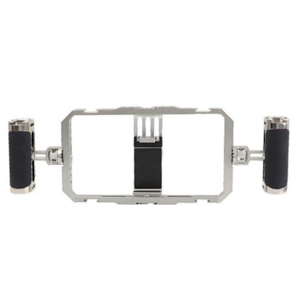 C072 Aluminum Alloy Handheld Smartphone Cage Rig Photography Stabilizer Dual Handle Frame, C072