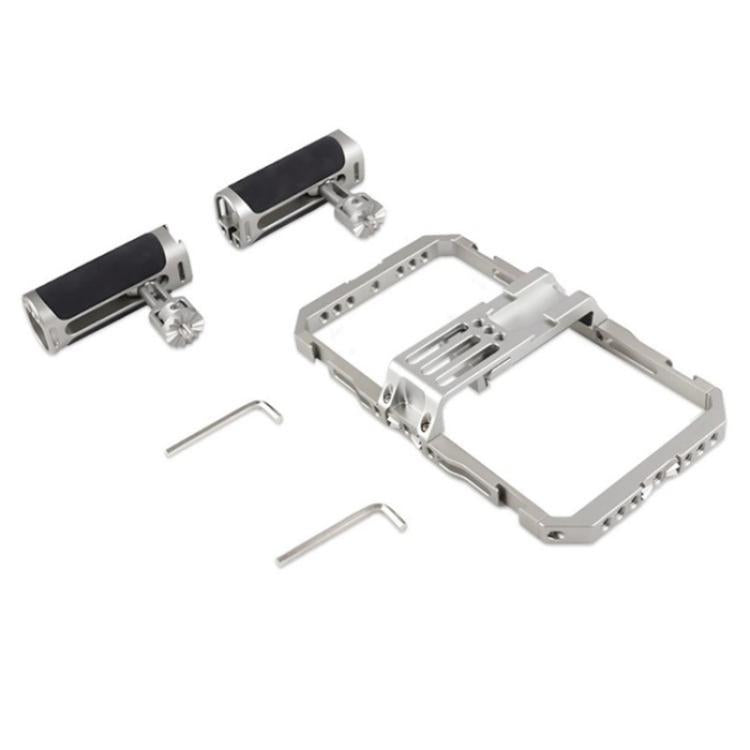 C072 Aluminum Alloy Handheld Smartphone Cage Rig Photography Stabilizer Dual Handle Frame, C072