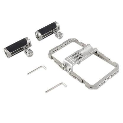C072 Aluminum Alloy Handheld Smartphone Cage Rig Photography Stabilizer Dual Handle Frame, C072