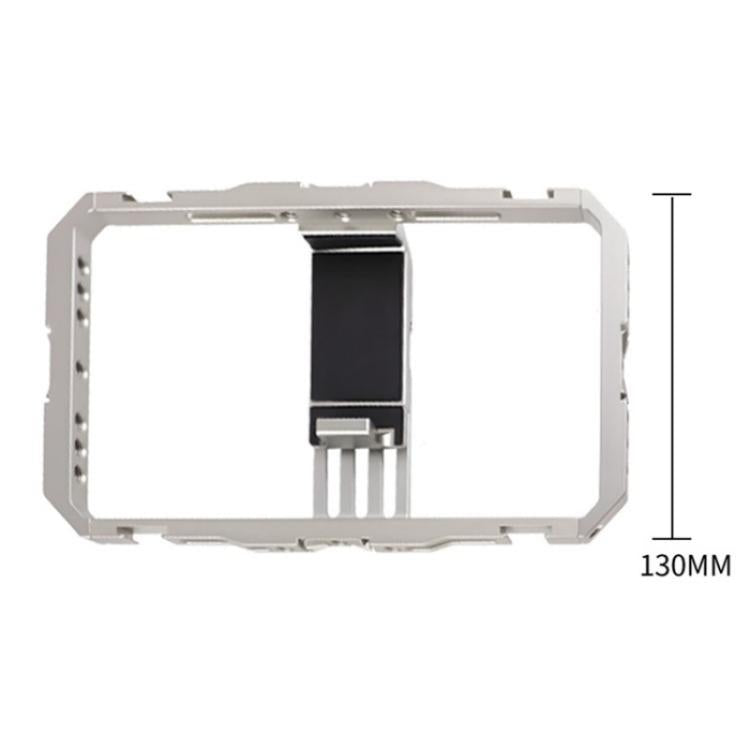 C072 Aluminum Alloy Handheld Smartphone Cage Rig Photography Stabilizer Dual Handle Frame, C072