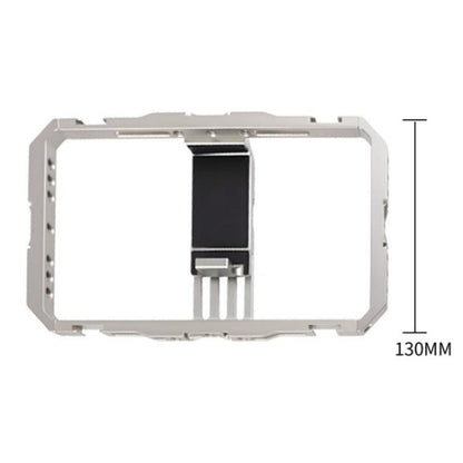 C072 Aluminum Alloy Handheld Smartphone Cage Rig Photography Stabilizer Dual Handle Frame, C072