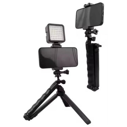 C062 Tri-folding Tripod Sports Camera Mobile Phone Selfie Stand Desktop Fixed Bracket, C062