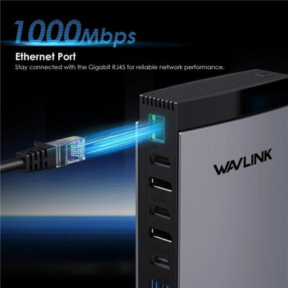 WAVLINK WL-UG69PD13Pro DisplayLink Docking Station 15 in 1 USB-C Hub for MacBook Laptop, UG69PD13Pro