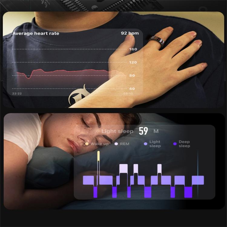 R04 SIZE 7 Smart Ring, Support Heart Rate / Blood Oxygen / Sleep Monitoring / Take Photos