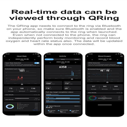 R04 SIZE 7 Smart Ring, Support Heart Rate / Blood Oxygen / Sleep Monitoring / Take Photos