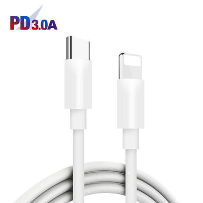 PD45W + PD30W Dual Port Type-C Car Charger with USB-C to 8 Pin Data Cable, P65 with 8 Pin Cable(Black), P65 with 8 Pin Cable(White)
