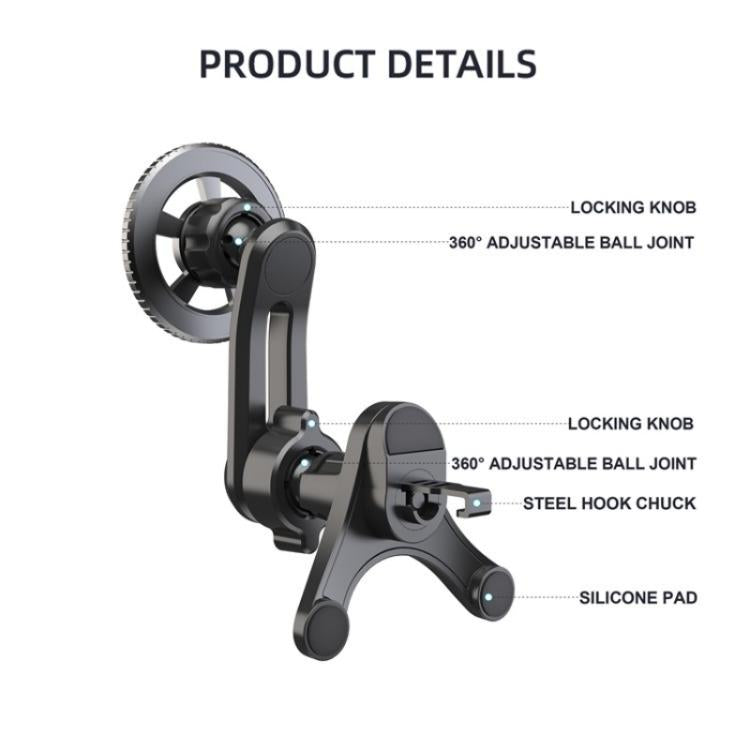 V005 360 Degree Rotatable Air Vent Holder Bracket Compatible With MagSafe Car Phone Mount, V005 (Gear Type), V005 (Single Hole)