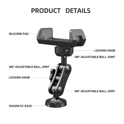 X037 360 Degree Adjustable Magnetic Base Phone Holder for Gym Equipment, X037
