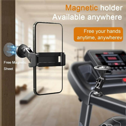X037 360 Degree Adjustable Magnetic Base Phone Holder for Gym Equipment, X037