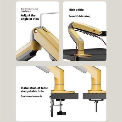 NORTH BAYOU F80 Adjustable Height Monitor Arm 17-30 Inch Displays Desk Mount Stand
