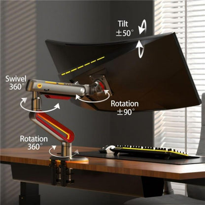 NORTH BAYOU L60 RGB Light Desk Mount Bracket 32-60 Inch Gaming Monitor Arm Stand, L60