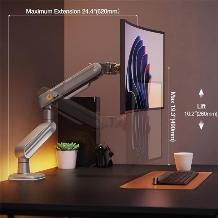 NORTH BAYOU A6 Flat Ultrawide Curved Display Bracket 27-50 Inch Monitors Ergonomic Stand, A6