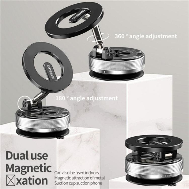 SD08 360 Degree Rotation Magnetic Car Mount Foldable Stand Vacuum Suction Phone Holder, SD08