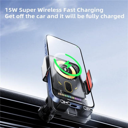 SD19 Wireless Charger 15W Magnetic Fast Charging Car Air Vent Mount Phone Holder, SD19 (Black), SD19 (Grey)