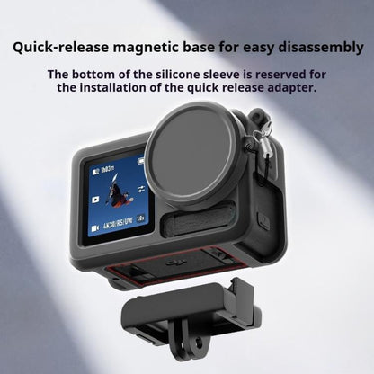 Soft Silicone Shockproof Protective Case Cover with Lens Cap, For DJI Action 5 Pro / 4 / 3