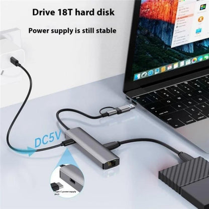 2501 RJ45 Gigabit Network Card Converter USB-C / USB to Ethernet Adapter, 2501