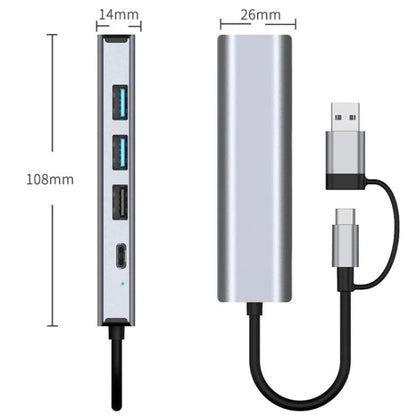 2501 RJ45 Gigabit Network Card Converter USB-C / USB to Ethernet Adapter, 2501