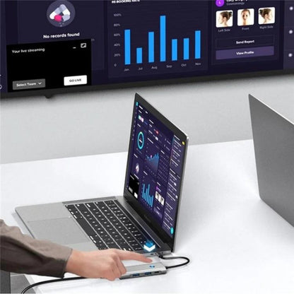 2426 One-Key Screen Off Type-C to 2 x USB3.2, HD, PD100W, 2 x USB-C3.2 HUB, 2426
