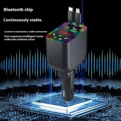 L5 Car Bluetooth-Compatible MP3 Player Hands Free Calling FM Transmitter Fast Charger, L5