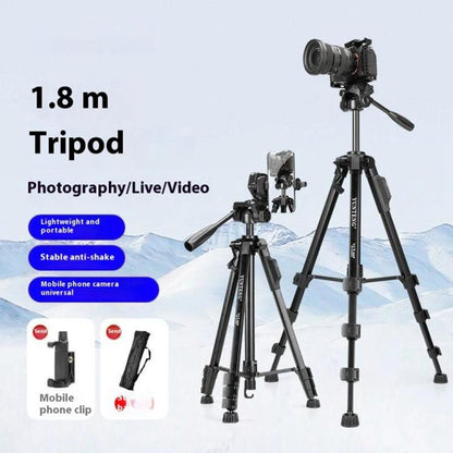 YUNTENG VCT-669 For Live Streaming Video Recording Camera Tripod Smartphone Selfie Mount, VCT-669