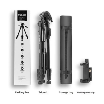 YUNTENG VCT-669 For Live Streaming Video Recording Camera Tripod Smartphone Selfie Mount, VCT-669