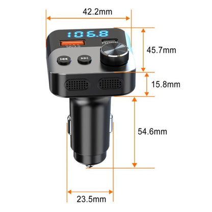 BC98 Car PD 36W Fast Charging QC3.0 Charger FM Transmitter Bluetooth 5.3 Hands-Free Call, BC98