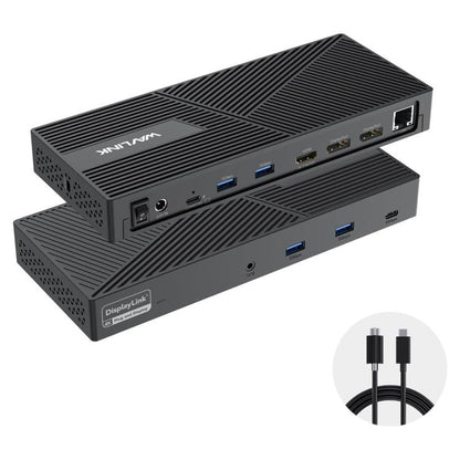 WAVLINK UG69PD24 12-in-1 PD 100W Charging Displaylink Docking Station For Thunderbolt 4 / 3, UG69PD24