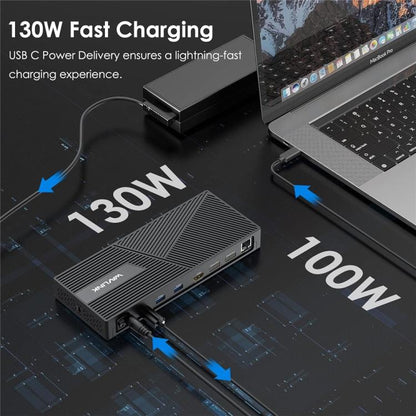 WAVLINK UG69PD24 12-in-1 PD 100W Charging Displaylink Docking Station For Thunderbolt 4 / 3, UG69PD24