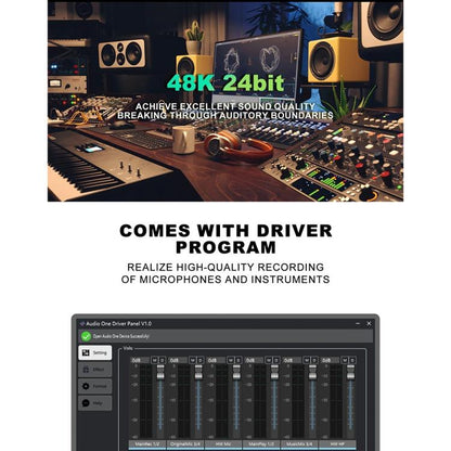 Solo3 24 Bit 2 In 2 Out Professional Audio Sound Card Recording Device, Solo3