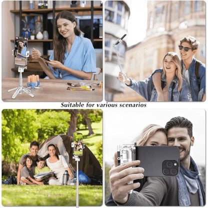 Jmary MT-18 Extendable Phone Holder Wireless Control Mini Phone Selfie Stick Tripod, MT-18 (White), MT-18 (Black)