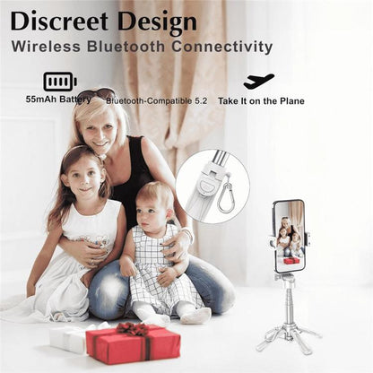 Jmary MT-18 Extendable Phone Holder Wireless Control Mini Phone Selfie Stick Tripod, MT-18 (White), MT-18 (Black)