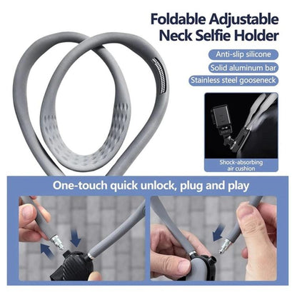 JMARY MG-01 For Phone Action Camera POV / Vlog Selfie Mount Neck Mount Hand Free Holder, MG-01