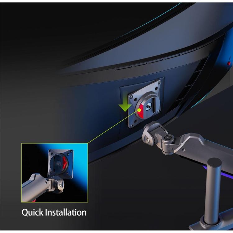 NORTH BAYOU G80 32-60 inch Curved Display Gaming Monitor Desk Stand Monitor Support Arm, G80