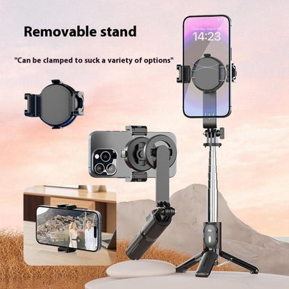 P08Y Pro F2 Portable Travel Selfie Stick Tripod Mini MagSafe Phone Stand with Remote Control and Fill Lights, P08Y Pro F2